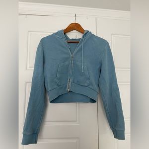 Brandy Melville light blue quarter zip